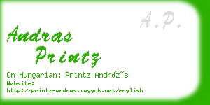 andras printz business card